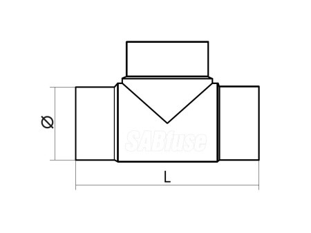 ТРОЙНИК ЛИТОЙ ДЛИННЫЙ 90° TEE PE100 PN16 D63