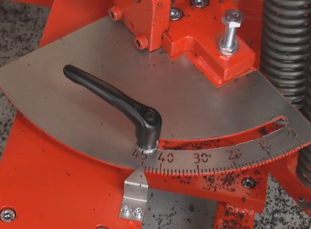 Ленточная пила BSM 450 - регулировка угла реза